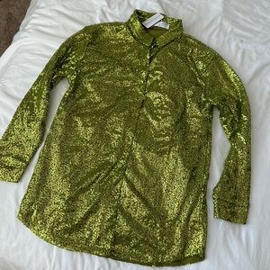 Green sequin hazel and olive brand tshirt dress